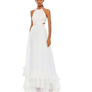 Halter dress with back cut out